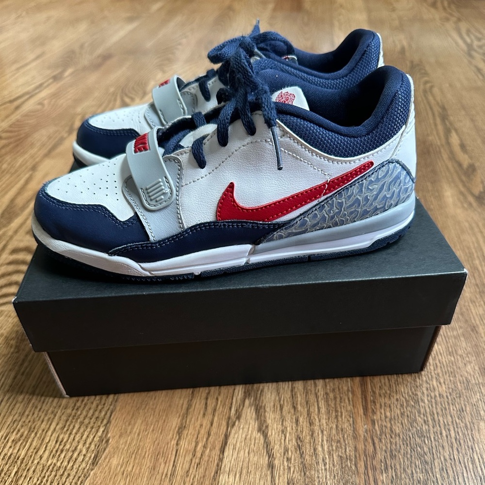 Nike Air Jordan Kids' Sneakers Red White Navy Wolf Grey 3Y